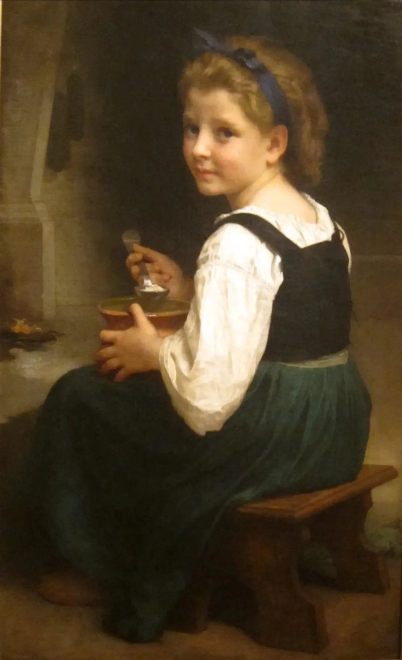 Barn med melkekoppen - Bouguereau