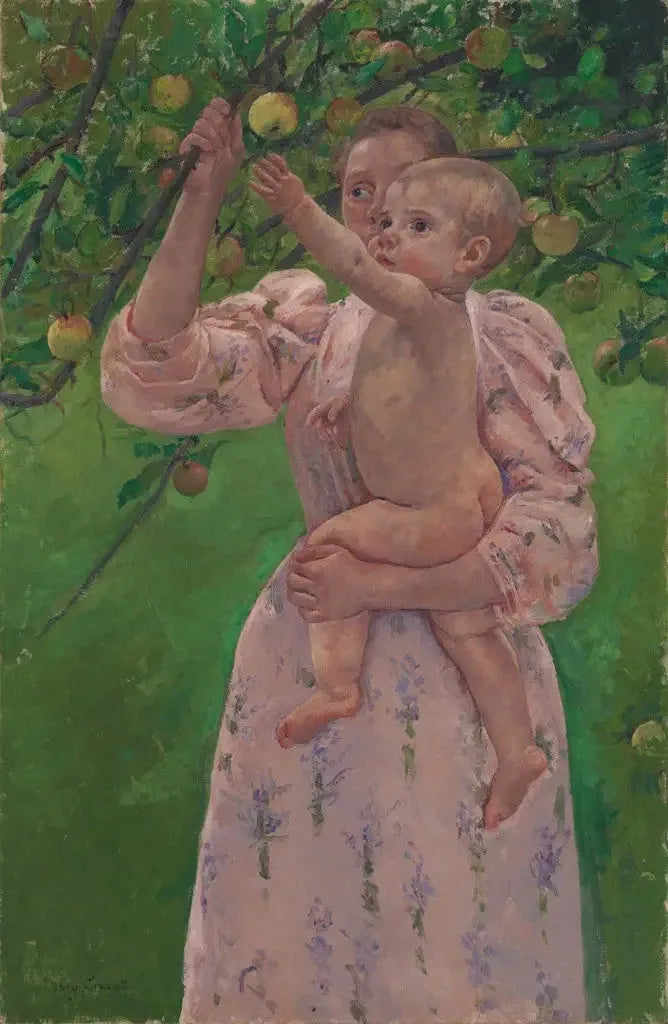 Barn som plukker en frukt - Mary Cassatt