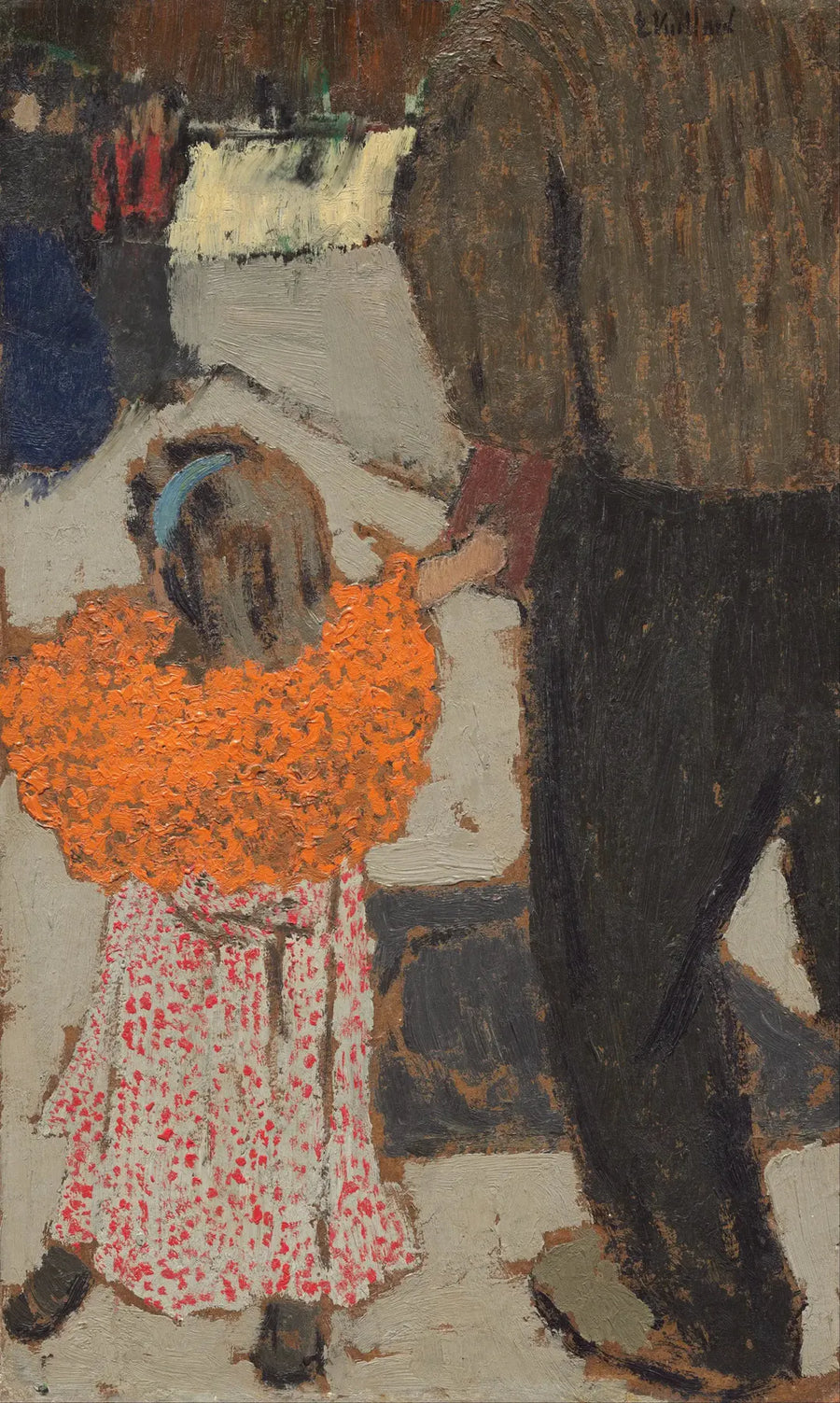 Barn med et rødt skjerf - Édouard Vuillard