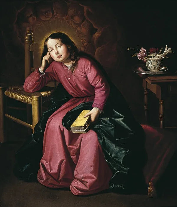 Søvnende Jomfru Barn - Francisco de Zurbarán