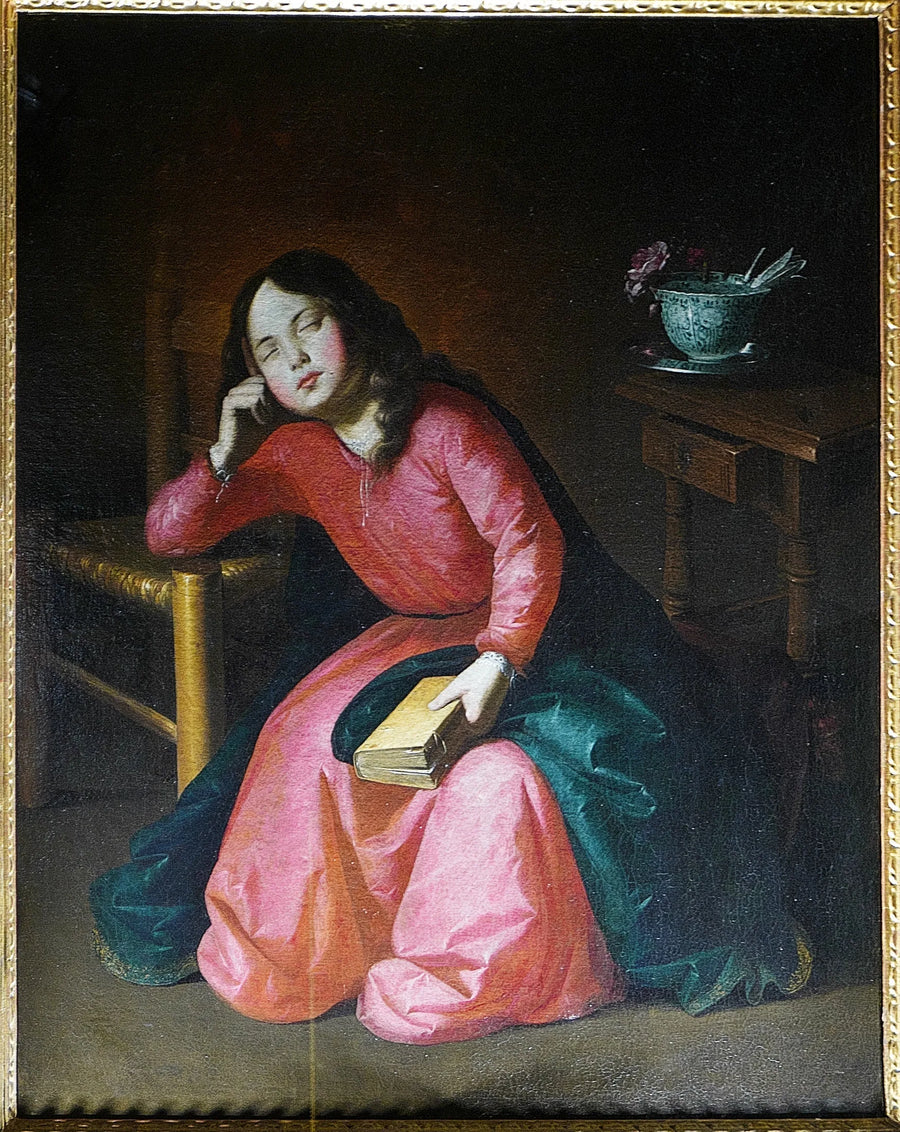 Søvnende Jomfru Barn - Francisco de Zurbarán