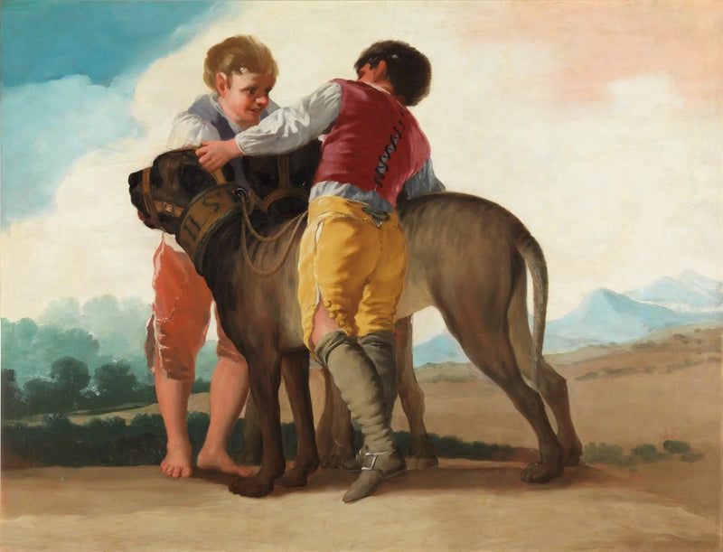 Barn med hunder - Francisco de Goya