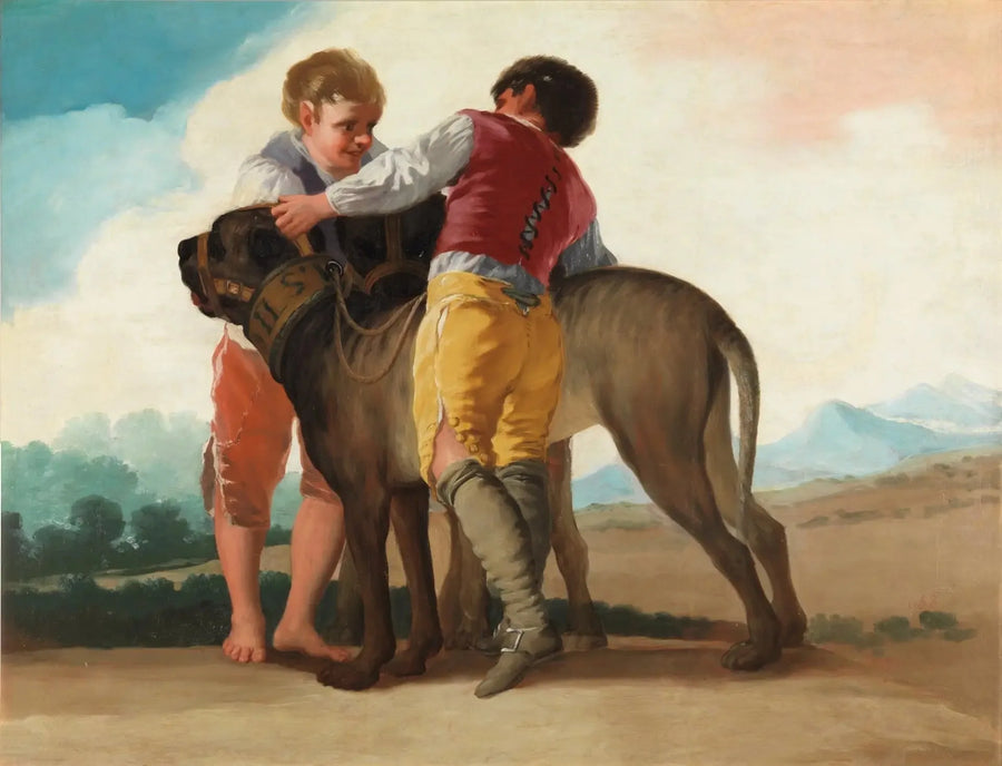 Barn med hunder - Francisco de Goya