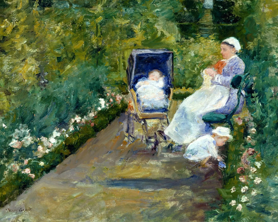 Barn i en hage (Barnepiken) - Mary Cassatt