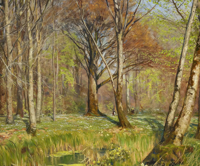Barn i en skog om våren. Anemonene blomstrer. - H. A. Brendekilde

Source:
Enfants dans une forêt au printemps. Les anémones sont en fleurs. - H. A. Brendekilde