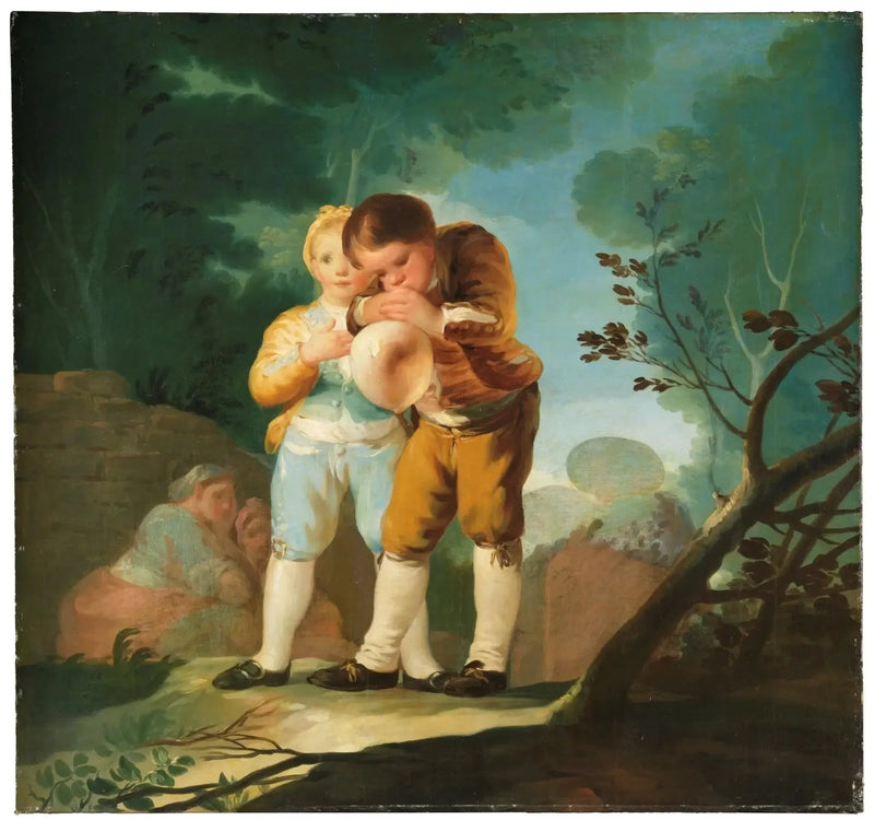 Barn som blåser opp en blære - Francisco de Goya