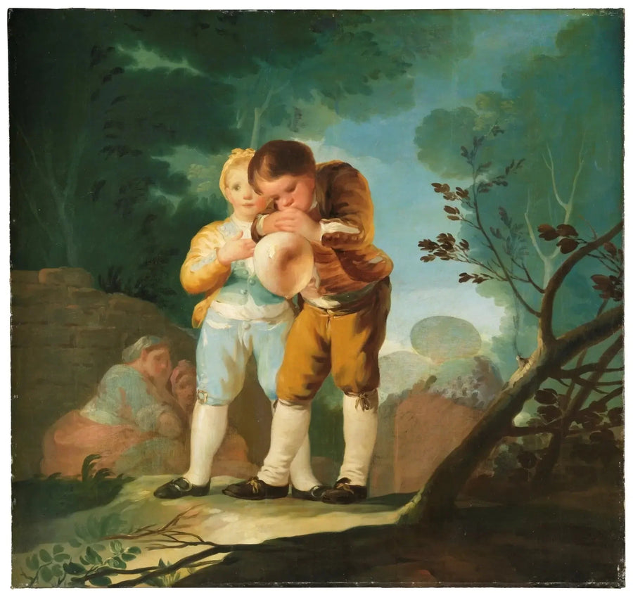 Barn som blåser opp en blære - Francisco de Goya