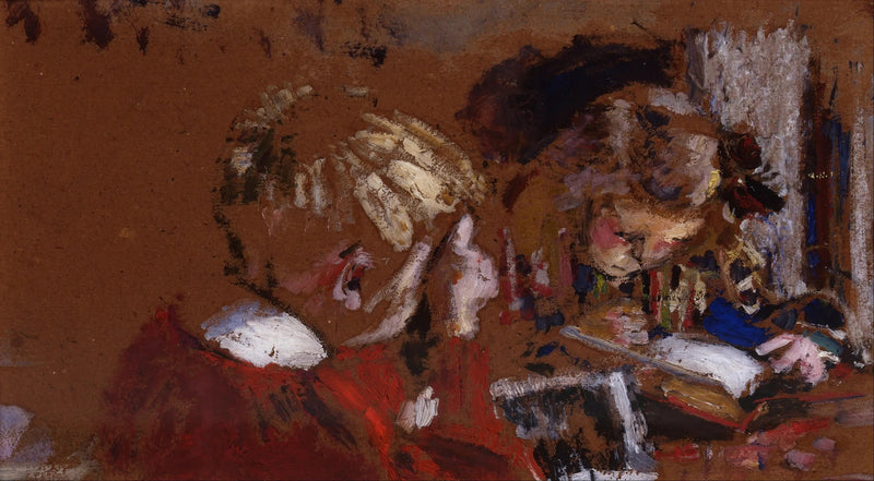 Barn som leser, Jacques og Annette Roussel - Édouard Vuillard