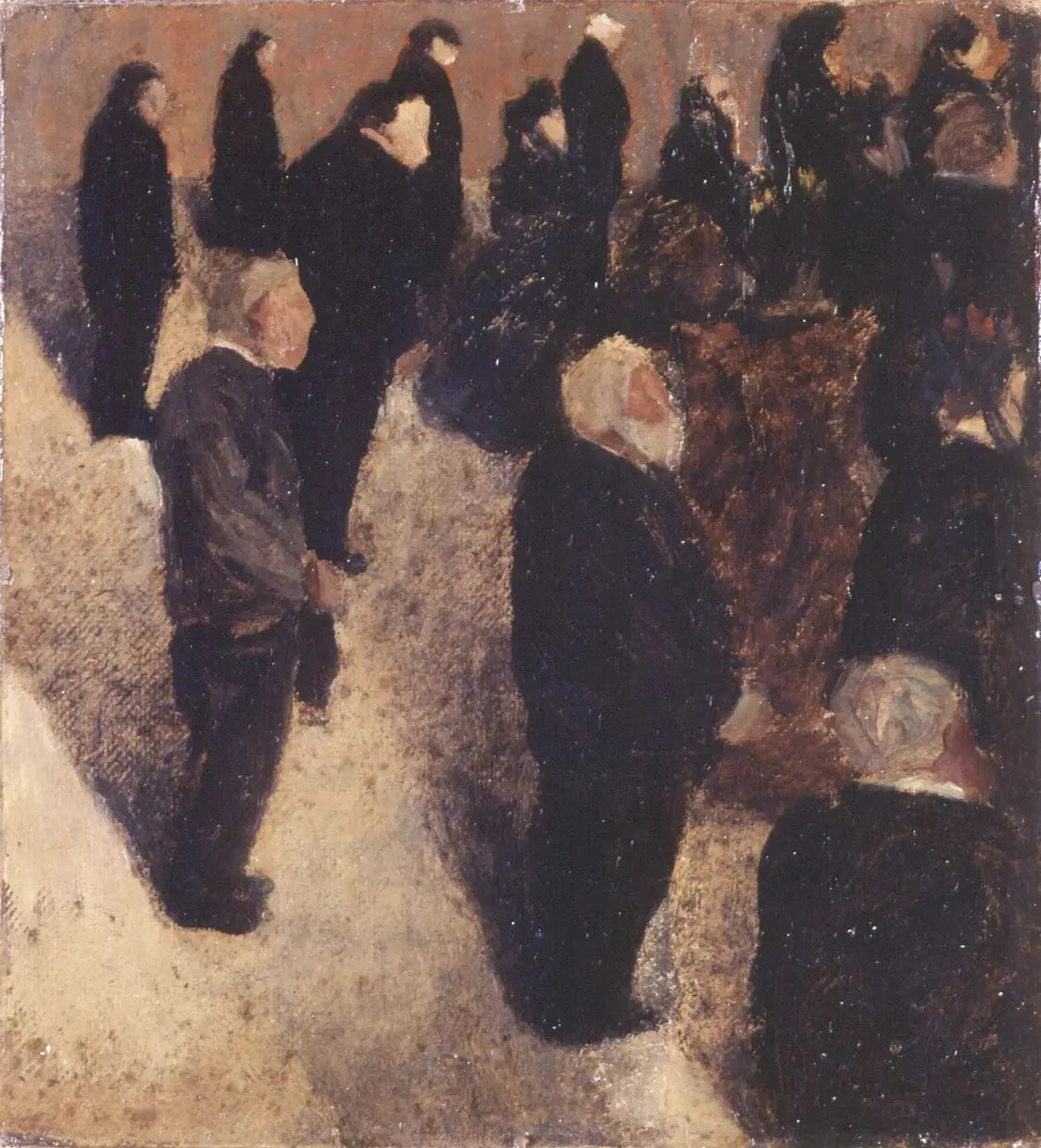 Enterrement, Bretagne - Félix Vallotton image 1 copie peinte à la main à l’huile