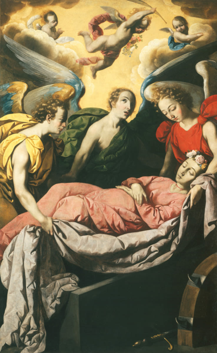Begravelse av Saint Catherine - Francisco de Zurbarán