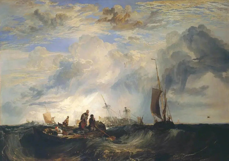 Inngangen til Meuse: Oransje-Kjøpmann på Baren, Går i Stykker; Brill Kirke som bærer S. Ø. av S., Masensluys Ø. av S. - J. M. W. Turner