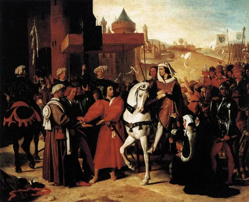 Inntreden til Paris av delfinen, fremtidige Charles Quint - Jean-Auguste-Dominique Ingres