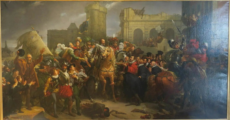 Inngangen til Henri IV i Paris den 22. mars 1594 (1830) - François Gérard

Source:
Entrée de Henri IV à Paris le 22 mars 1594 (1830) - François Gérard