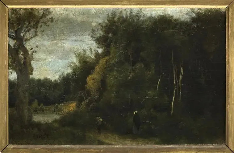 Inngang til skogen i Ville-d'Avray - Jean-Baptiste Camille Corot