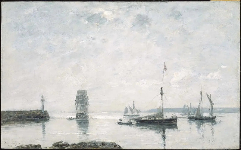 Havneinngang - Eugène Boudin