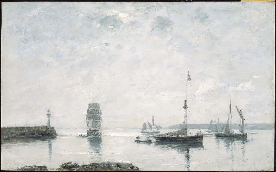 Havneinngang - Eugène Boudin