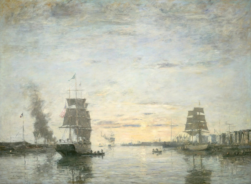 Havre havn - Eugène Boudin