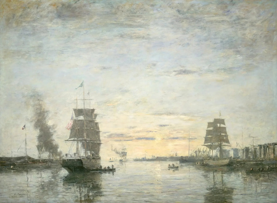 Havre havn - Eugène Boudin