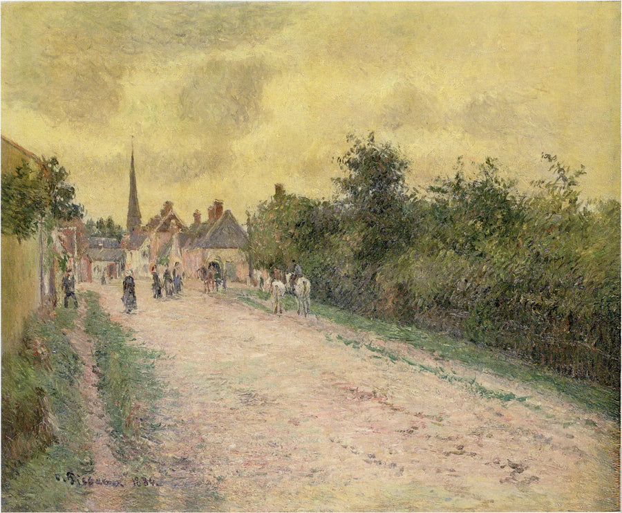 Inngang til landsbyen Eragny - Camille Pissarro