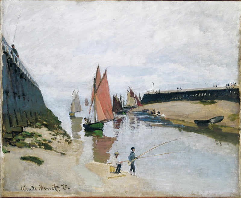 Inngang til havnen i Trouville W154 - Claude Monet
