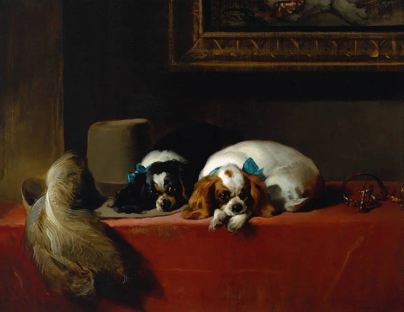 King Charles spaniels (« Hesteeierens kjæledyr ») - Edwin Henry Landseer

Source:
Épagneuls King Charles (« Les animaux de compagnie du cavalier ») - Edwin Henry Landseer