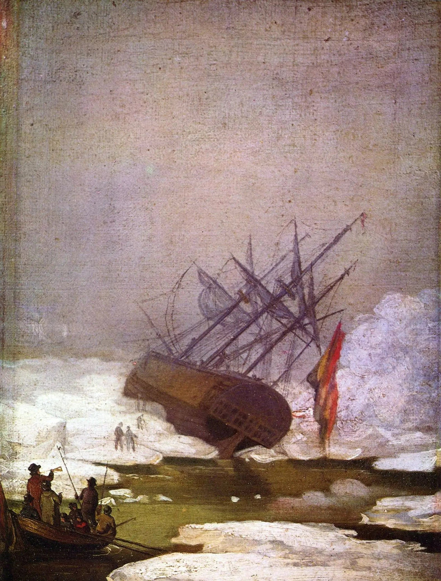 Wrack i ishavets dyp - Caspar David Friedrich