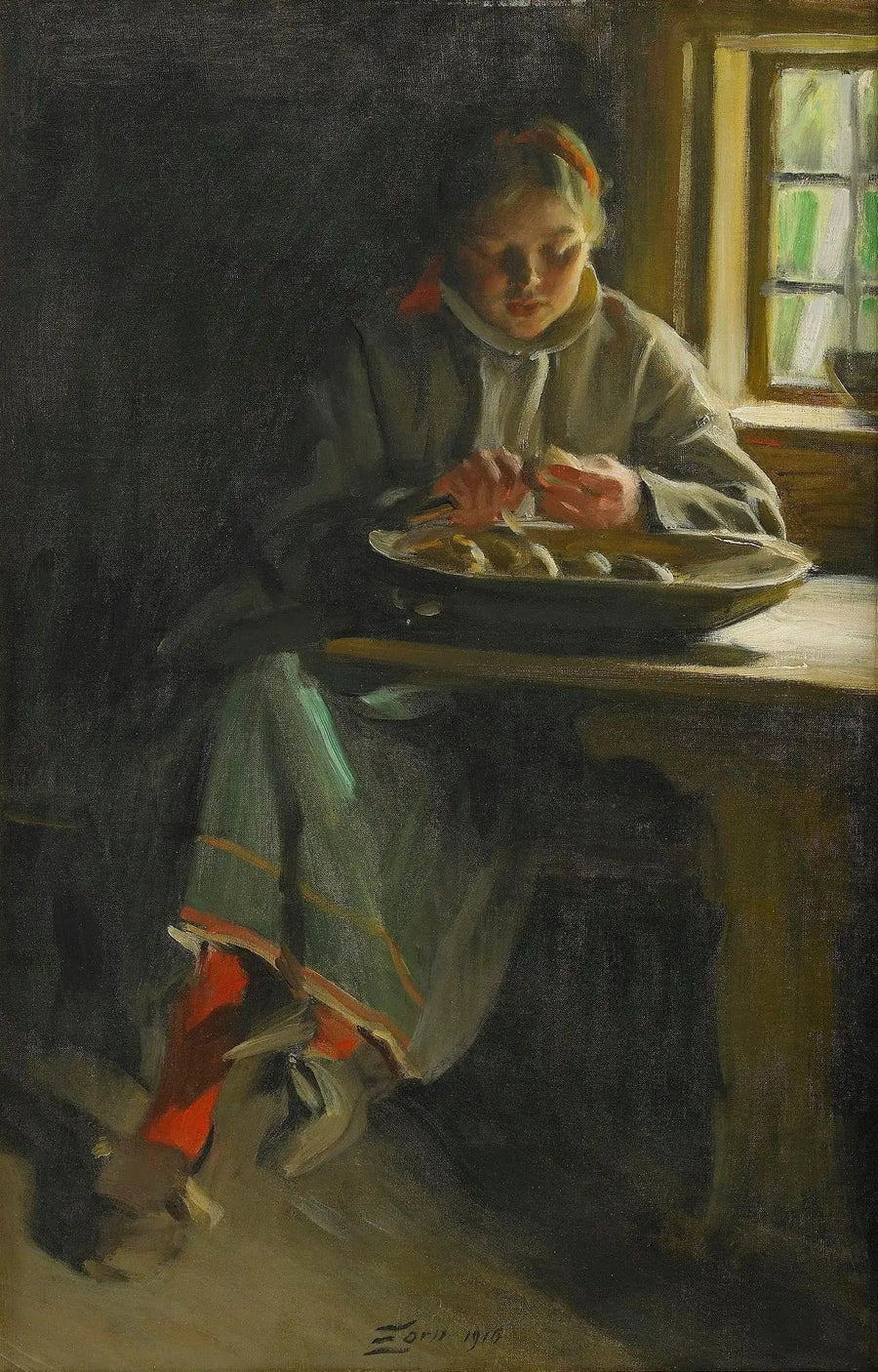 Skrelle potetene - Anders Zorn

Source:
Éplucher les pommes de terre - Anders Zorn