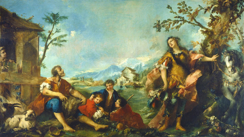 Erminia og hyrdene - Francesco Guardi