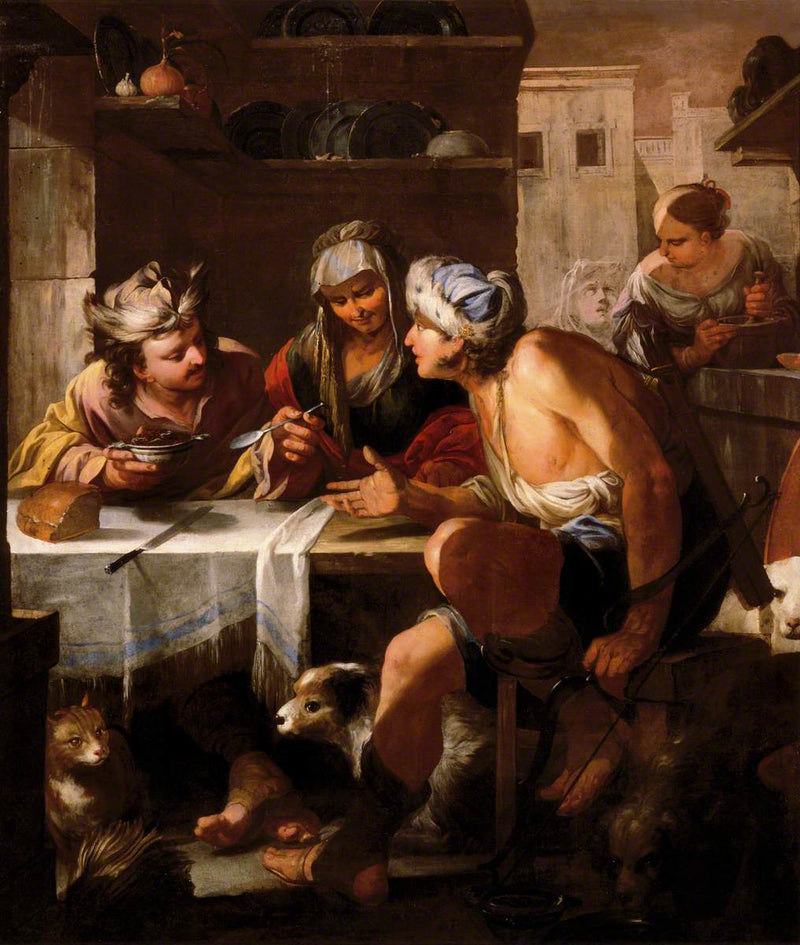 Ésaü selger sin førstefødselsrett - Luca Giordano