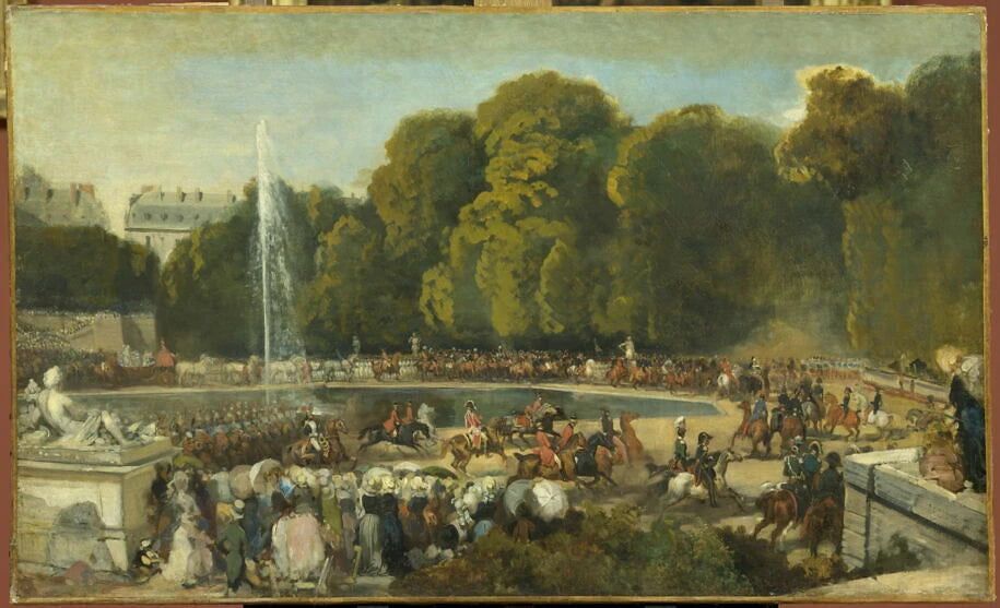 Esquisse pour L'Entrée de la duchesse d'Orléans au jardin des Tuileries, à l'époque de son mariage (4 juin 1837) - Eugène Lami