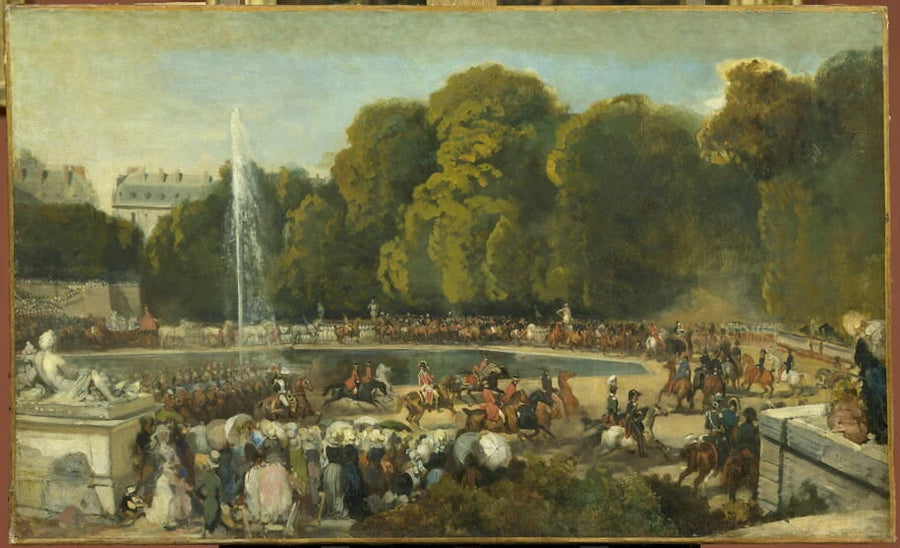 Esquisse pour L'Entrée de la duchesse d'Orléans au jardin des Tuileries, à l'époque de son mariage (4 juin 1837) - Eugène Lami
