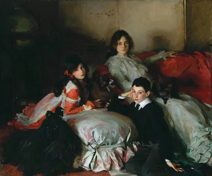 Essie, Ruby og Ferdinand, barna til Asher Wertheimer - John Singer Sargent