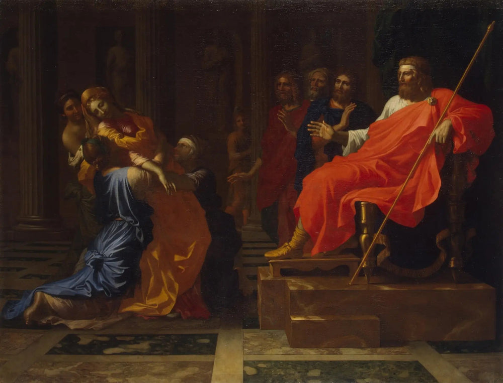 Esther devant Assuérus - Nicolas Poussin image 1 reproduction de peinture à l’huile