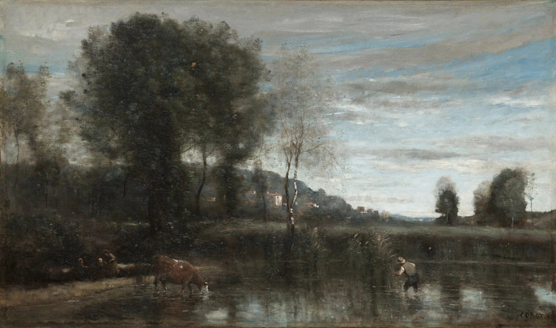 Vannlilje ved Ville-d'Avray - Jean-Baptiste Camille Corot