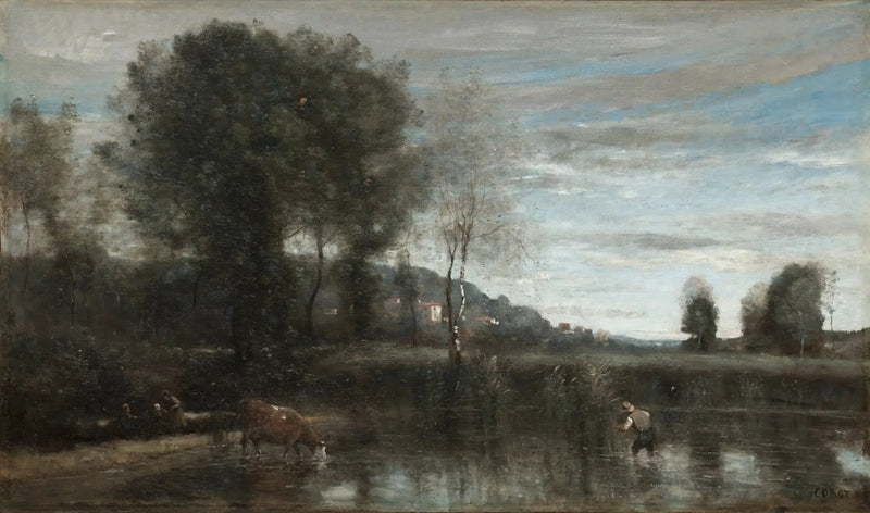 Vannlilje ved Ville-d'Avray - Jean-Baptiste Camille Corot