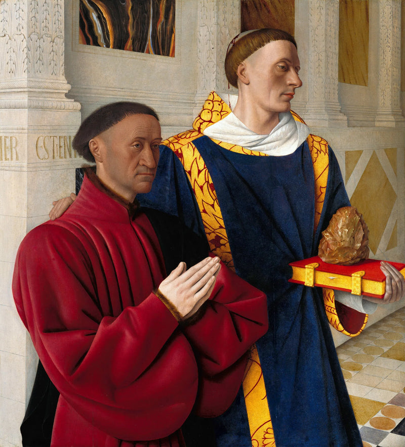 Étienne Chevalier presentert av Saint Étienne - Jean Fouquet