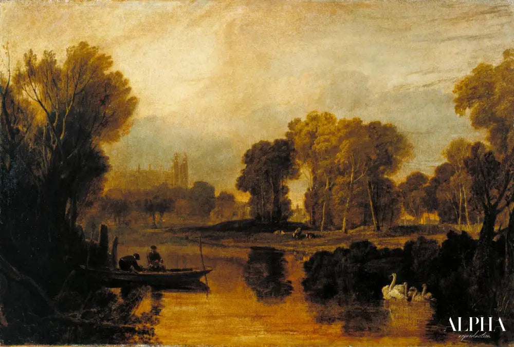 Eton College depuis la rivière - William Turner - Reproductions de tableaux et peintures haut de gamme