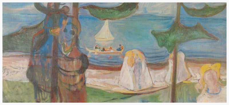 Omfavnelse på stranden (Frise Linde) - Edvard Munch