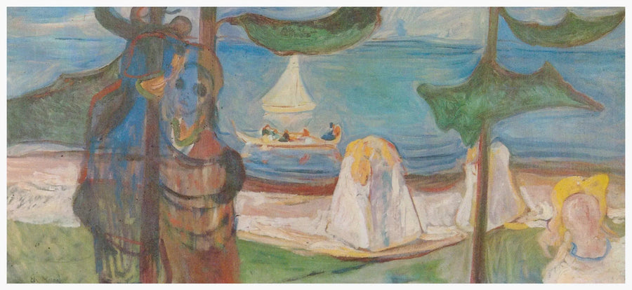 Omfavnelse på stranden (Frise Linde) - Edvard Munch