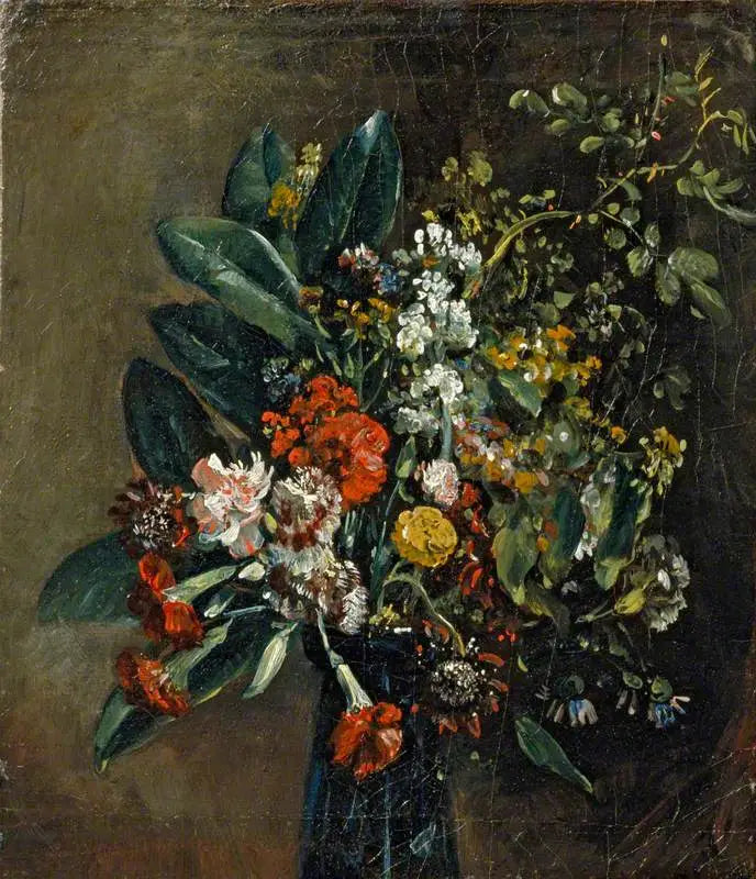 Étude de fleurs dans un vase en verre - John Constable - Alpha Reproduction