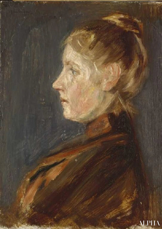 Étude de la tête d'une dame - Max Liebermann - Reproductions de tableaux et peintures haut de gamme