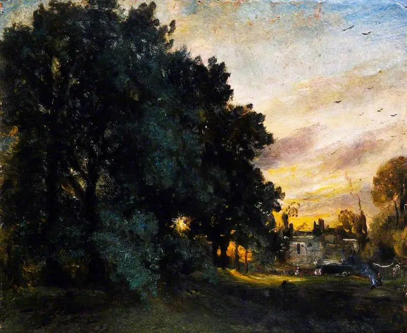 Étude d’une maison parmi les arbres soir - John Constable - Alpha Reproduction