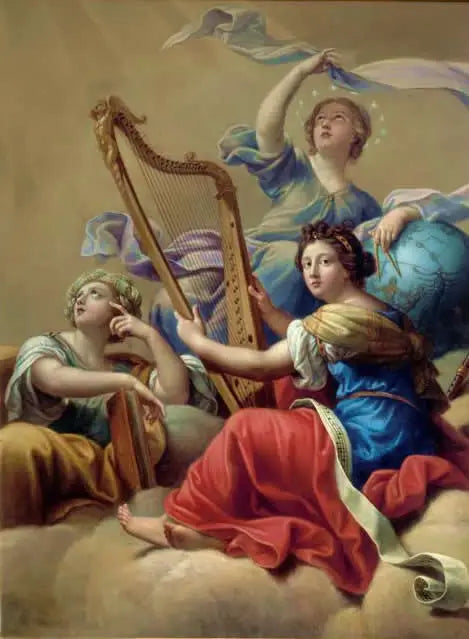 Euterpe, Érato og Urania - Pierre Mignard