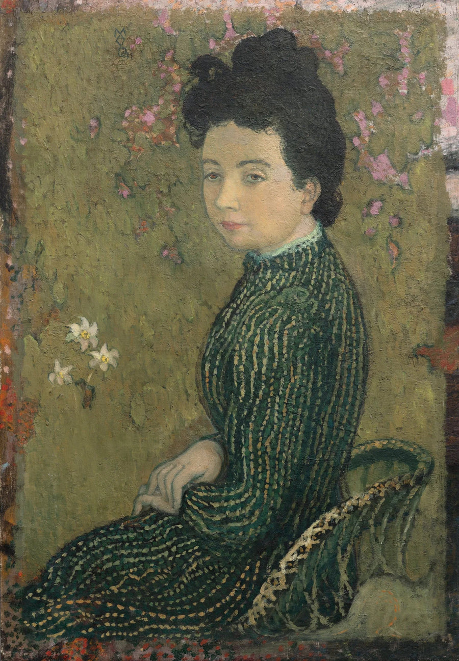 Eva Meurier i grønn kjole - Maurice Denis