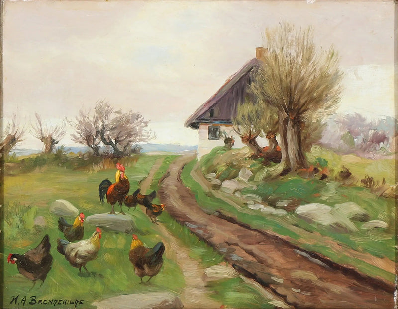Utsiden av gården med høner - H. A. Brendekilde

Source:
Extérieur de la ferme avec des poules - H. A. Brendekilde