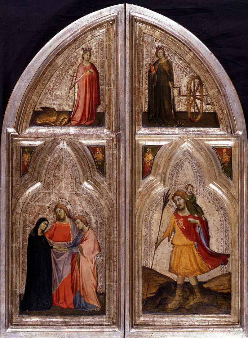 Utvendig del av triptykkskuddene - Taddeo Gaddi