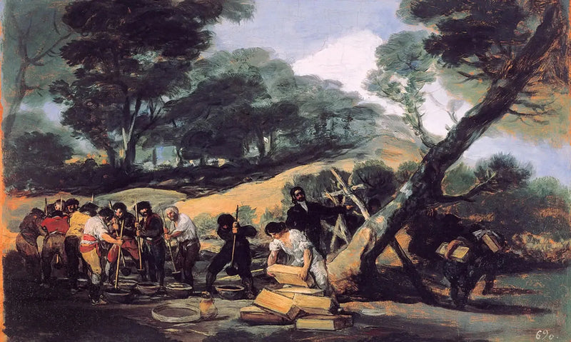 Produksjon av pulver i Sierra de Tardienta - Francisco de Goya