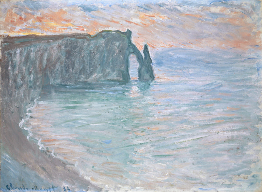 Nedstrøms klippen med porten og nålen W908 - Monet