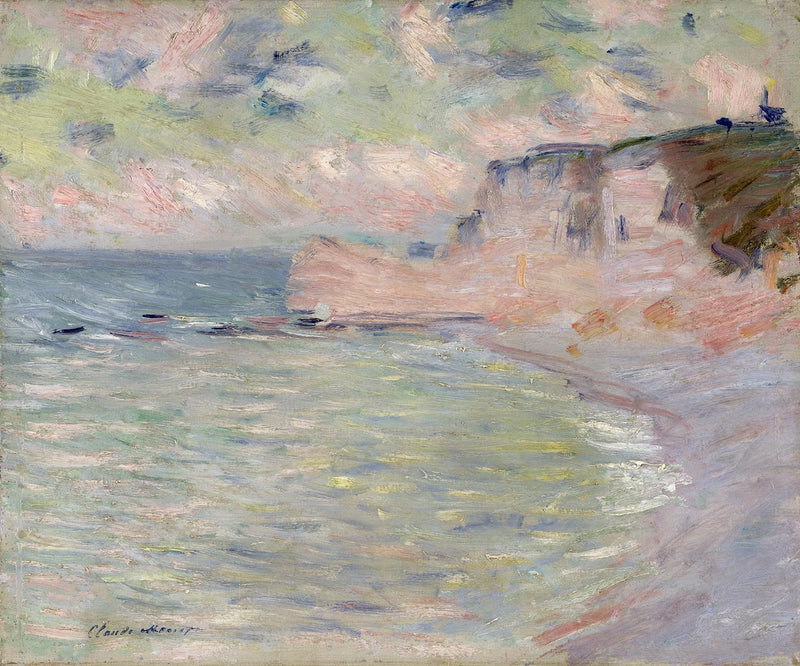Cliff og Porte d'Amont, morgeneffekt W1011 - Claude Monet