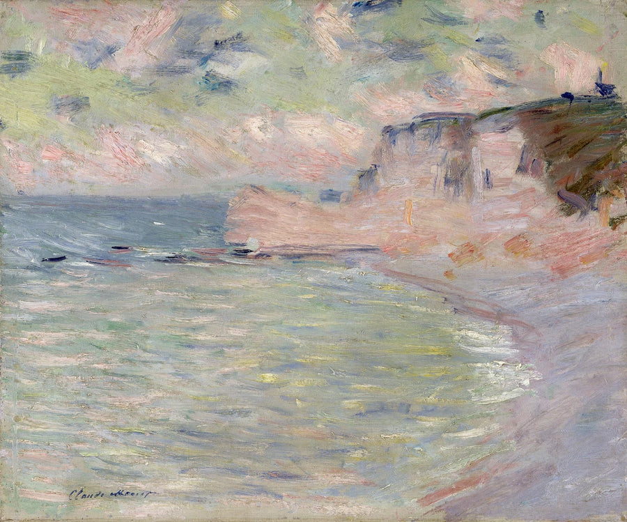 Cliff og Porte d'Amont, morgeneffekt W1011 - Claude Monet